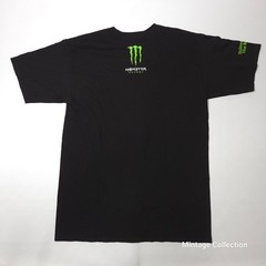 Monster Energy Drink Unleash The Beast Black Big Print Crewneck Shirt Size M