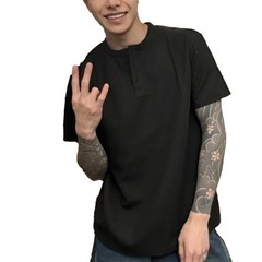 Men’s Lightweight Casual T Shirt Short Sleeve in Waffle Fabric for Easy Wear