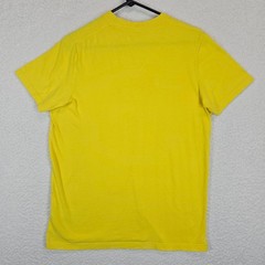 Hollister Mens T Shirt Large Yellow Applique Seagull 22 Logo Surf Y2K Graphic L