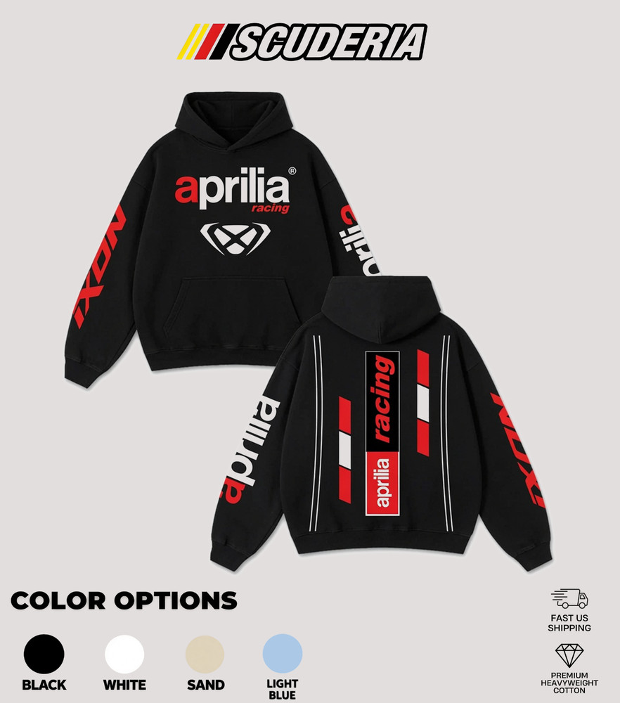 Scuderia Retro Aprilia x Ixon Racing Hoodie Moto World Champion
