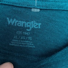 Wrangler Mens Graphic T-Shirt Teal Blue Western Rodeo Horse Cowboy Size XL