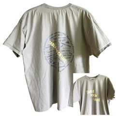 Upcycled Table Rock Lake T-shirt w/ Marinas & Landmarks Light Green Size 2XL