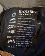 Hanabie Tour Shirts 2023 And 2024 Size 2xl