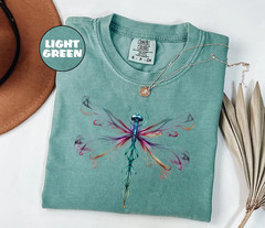 Boho Dragonfly Shirt Watercolor Nature Graphic Tee Artistic Aesthetic Gift