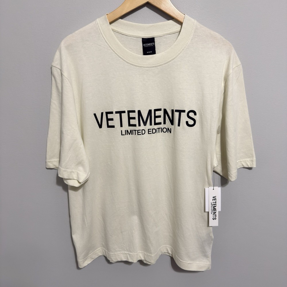 Vetements Men’s Beige T-Shirt Size M Limited Edition By Drill Clothing