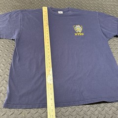 Delta NYPD T-Shirt Mens 2XL Navy Blue Embroidered Police Shield SS VTG