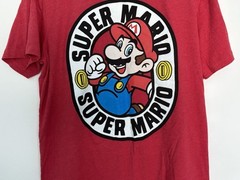 New Nintendo Red Super Mario With Coins T-Shirt Size M