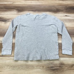 Jachs Waffle Knit Thermal Mens Large Heritage Cotton Blend Crewneck Grey Shirt