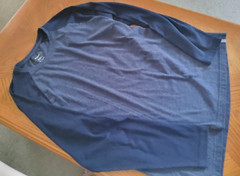 ALFANI MENS EASY CARE COLORBLOCK T-SHIRT-LARGE-BLUES-CREW NECK-LONG SLEEVES-*NEW