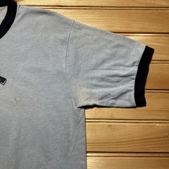 Vintage 80s Beat P.C. PC Patriots Football Sports Shirt Size Large Ringer