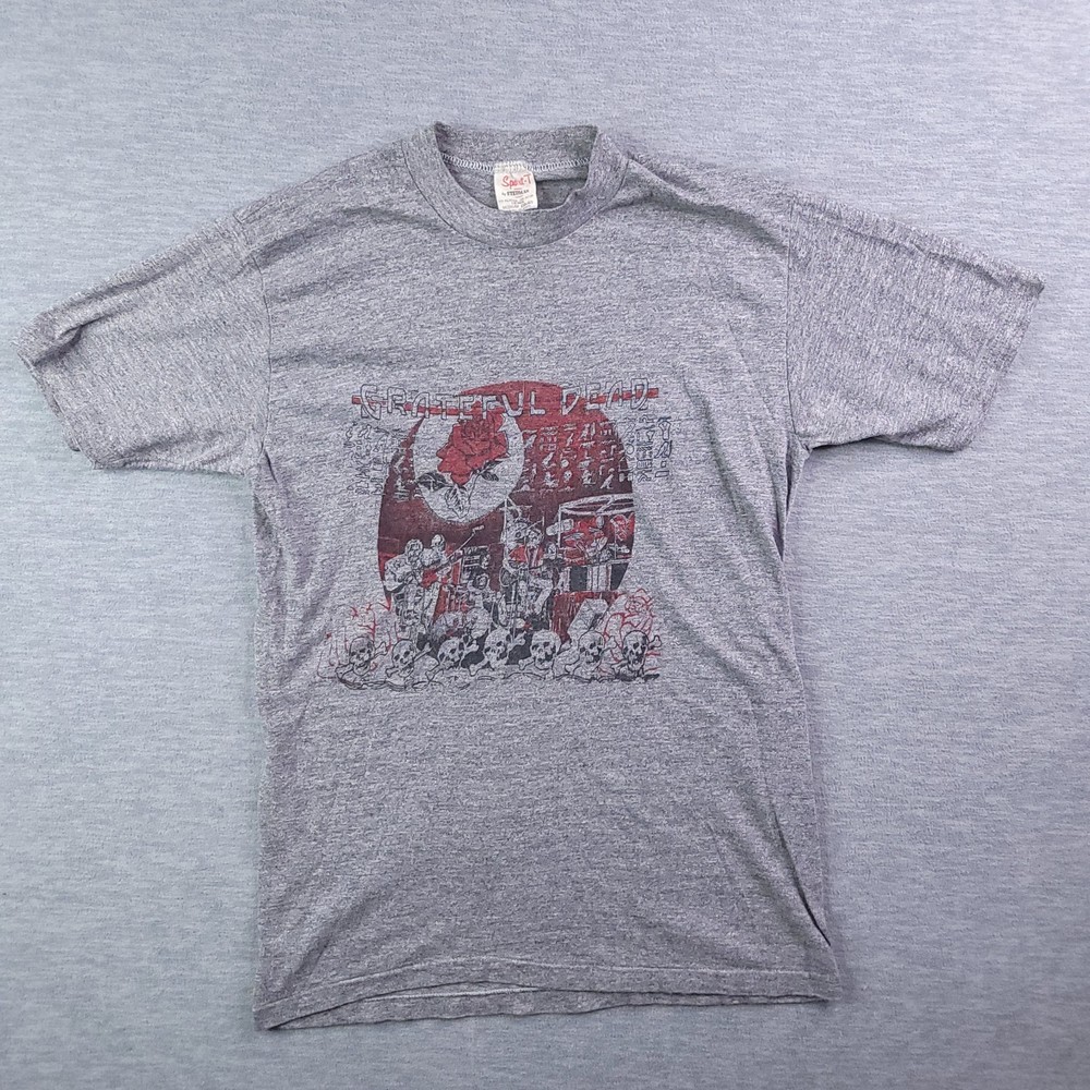 VTG 70s Grateful Dead T Shirt Mens Medium (Fits Smaller) Double Sided Band