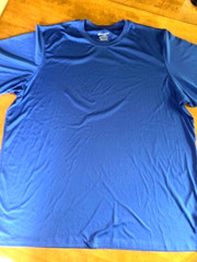 Champion Men’s Double Dry Size 3XL Blue Short Sleeve Tagless Gym Workout T-Shirt