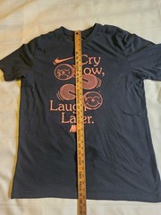 Nike Dri Fit Laugh Now Cry Later weight lifting training Large Shirt Black