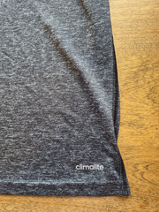 Mens Adidas Ultimate Tee L/S Athletic T-Shirt LG Dk Heathered Gray Performance