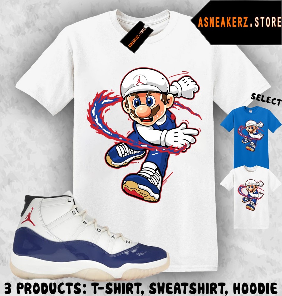 Tee Shirt Matching AJ 11 Rare Air 2025 Match Sneaker Sneakerhead Mario T-Shirt