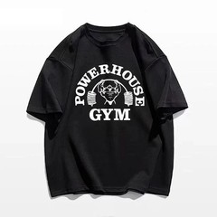 Men T-shirts Fitness Bodybuilding Cotton Shirt Oversized Rag Gym Sport Muscle.