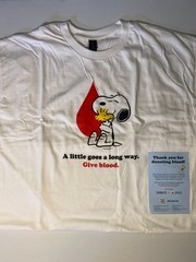 American Red Cross x Peanuts A Little Goes A Long Way Give Blood XL T-Shirt