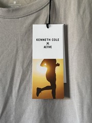 Kenneth Cole Medium Active Tech T-Shirt Mountain Rock Gray Stretch $49