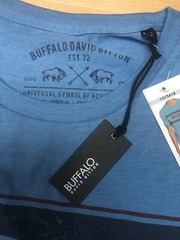 Buffalo David Bitton Mens Blue Graphic Tee T-Shirt Crew XL NWT