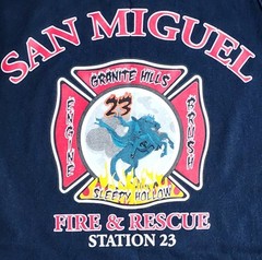 San Miguel Fire Station Tank Top T-Shirt Sz Large Station 23 Granite Hills Tee