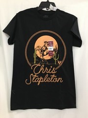Chris Stapleton Mens Black Graphic Print T-Shirt Top Cotton Country NWT