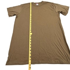 Soffe 2 Pack Military T-Shirt Mens Large Brown Cotton Blend Made in USA Tactical