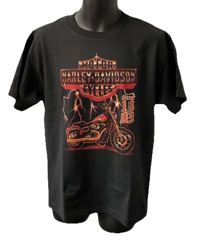 Harley Davidson Men’s Chrome Classic Short Sleeve T-Shirt Black 3002851-BLCK