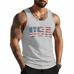 USA US Flag Patriotic 4th of July America Tank Top