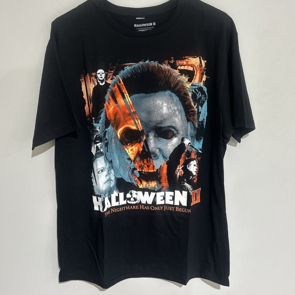 Halloween II Shirt Mens L Michael Myers Horror Movie Nightmare Has Begun NWOT