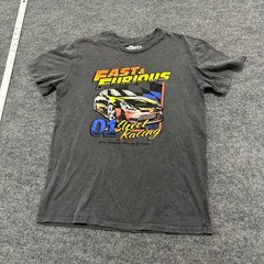Fast & Furious T-Shirt Mens Size Medium Gray Street Racing Graphic Cotton Tee