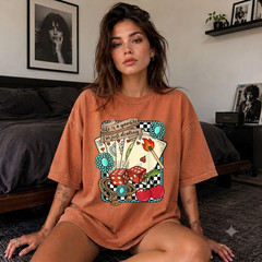 Comfort Colors®Life is a Gamble I’m Just Dealing Retro Turquoise Western T-Shirt