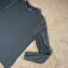 Kuhl Kommando Crew WildFibre Shirt Mens M Gray Zip Pocket Long Sleeve