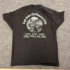 Black Eagle Riders #334 Memorial Ride Graphic T-Shirt Large #241