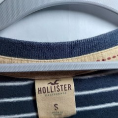 Hollister Shirt Men S Navy Casual Weekend Striped Short Sleeve V Neck Tee Y2K
