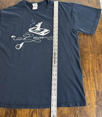 Vintage Y2K MUVE Music Streaming Tech T Shirt L Faded Cricket Wireless Promo Tee