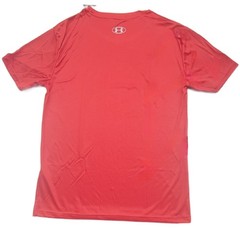 Under Armour Mens Red Performance Gym Training Shirt Athletic Workout Tee Logo