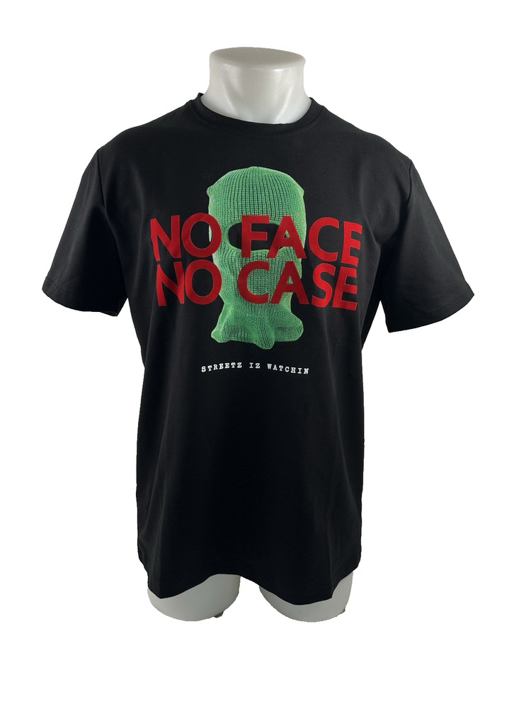 STREETZ IZ WATCHIN – NEW w TAG / NO FACE NO CASE Mens Large Graphite T-Shirt