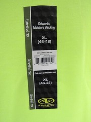 New Athletic Works Men T Shirt Size XL 46 48 Acid Yellow Long Sleeve
