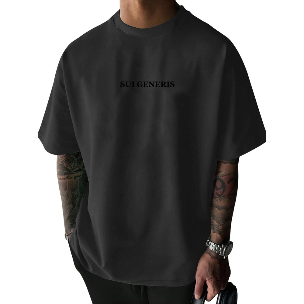 Men’s Fashion Athletic T-Shirt Oversized Workout Short Sleeve Shirt Casual Cr…