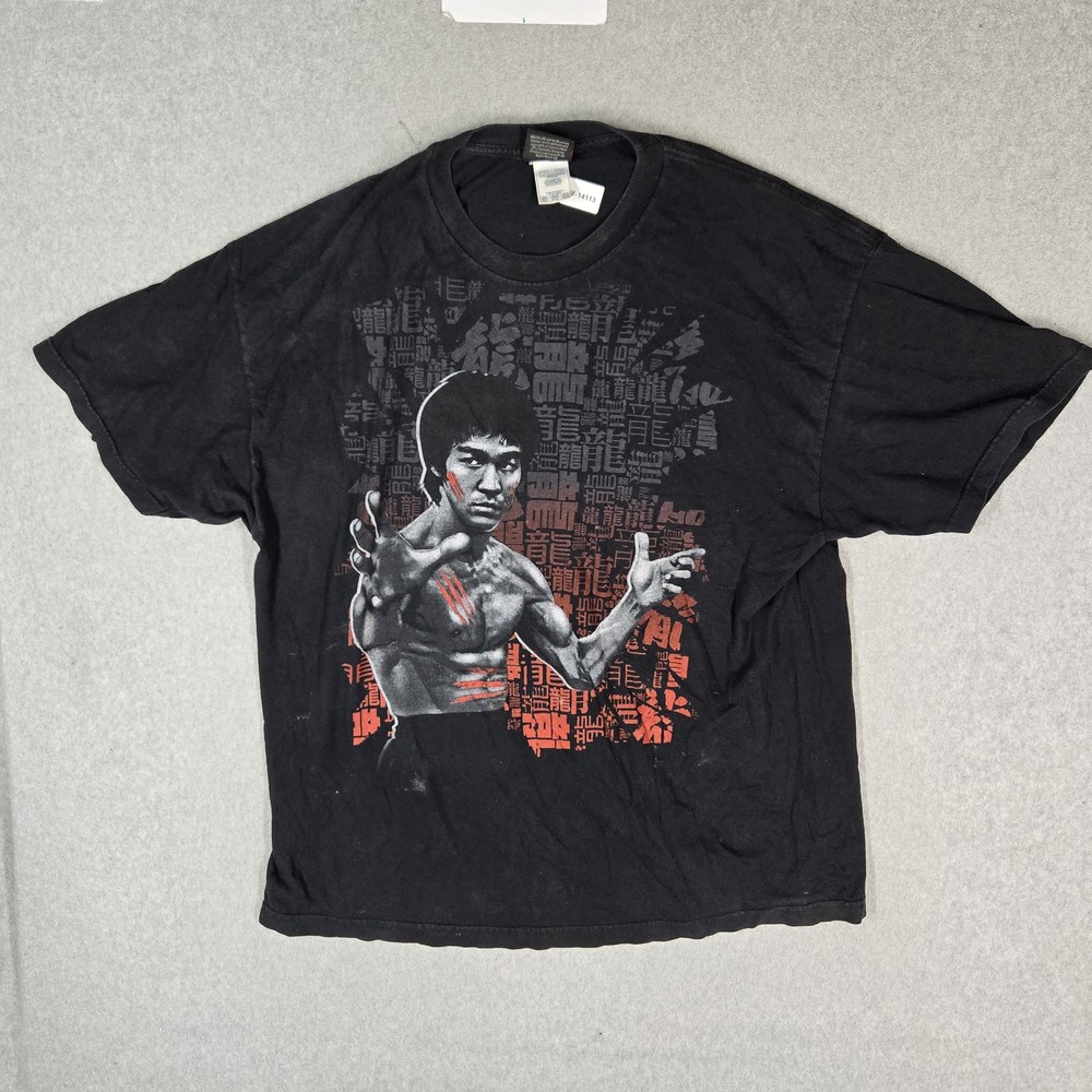 Bruce Lee Men Shirt 2XL Black Graphic Tee Logo Short Sleeve Preshrunk