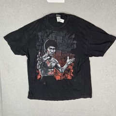 Bruce Lee Men Shirt 2XL Black Graphic Tee Logo Short Sleeve Preshrunk