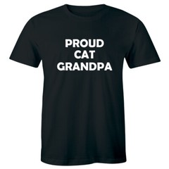 Proud Cat Grandpa Men’s T-Shirt Fur Grandfather Pet Lover Gift for Him