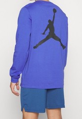 Men’s Air Jordan Breakfast Club Jumpman Long Sleeve T-Shirt-Lapis Blue- Sz Large