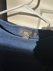 Double RL RRL medium blue striped long sleeve shirt Ralph Lauren