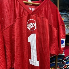 Vintage Y2K Circuit City Football Jersey Large Red Mesh Live The Game Promo A4
