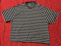Plus Size Mens Brooklyn Xpress Gray & White V-neck Short Sleeved T-shirt.Size5XL