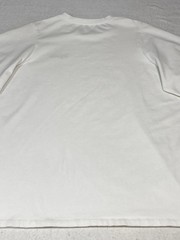 Oversized T Shirt Mens XL White Media Buttons Logo Streetwear Embroidered Crew