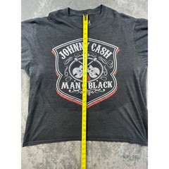 Johnny Cash Man In Black Men’s XXL Graphic Tee Shirt Crew Neck Zion Rootswear