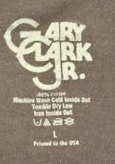 Gary Clark Jr Tshirt Large SS Gray Blues Rock Music Singer Songwriter Guitar
