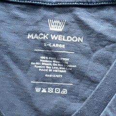 Mack Weldon T Shirt Men’s XL Navy Pima Cotton V Neck Tee Casual Basic Stretch